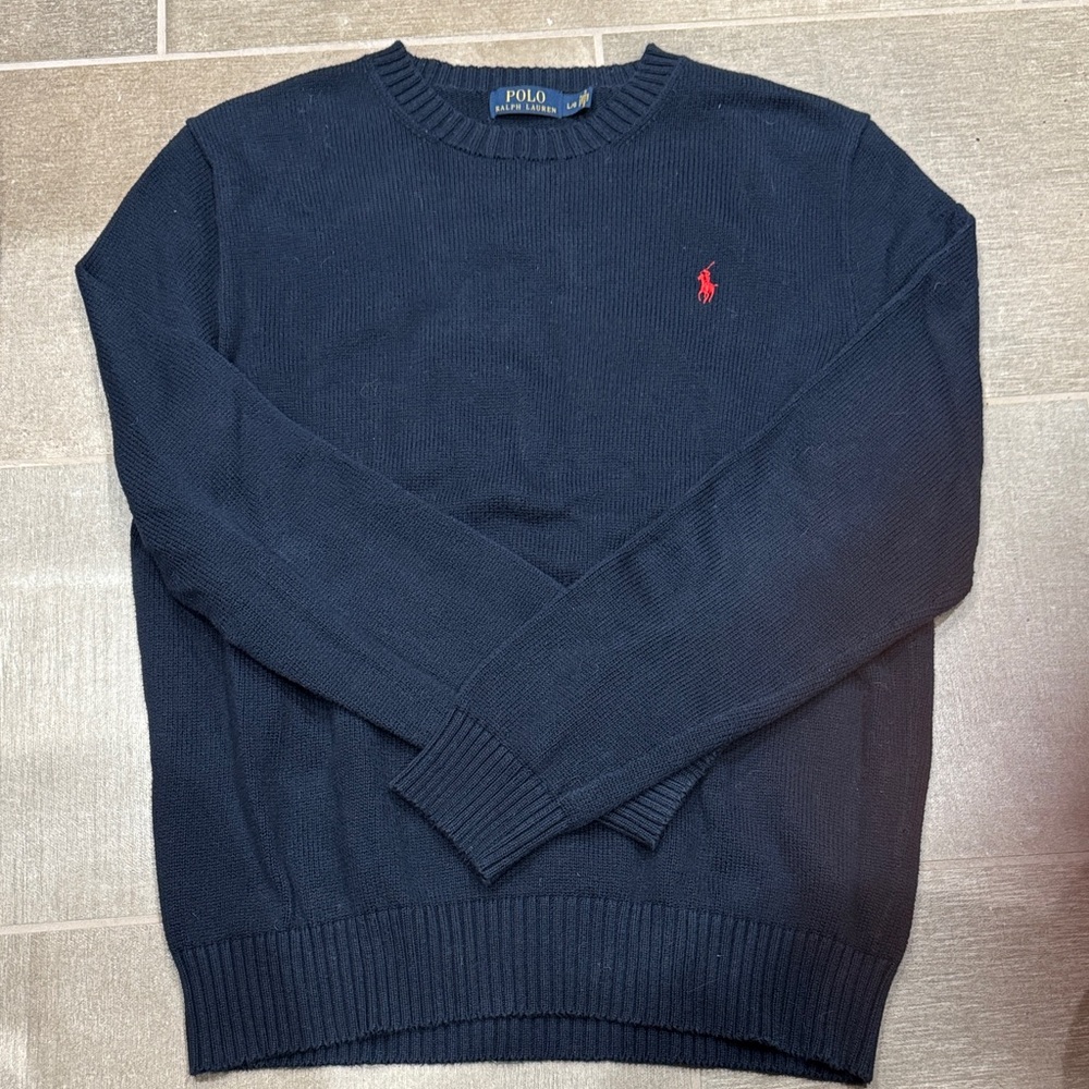 Polo by Ralph Lauren Men's Navy Blue Sweater